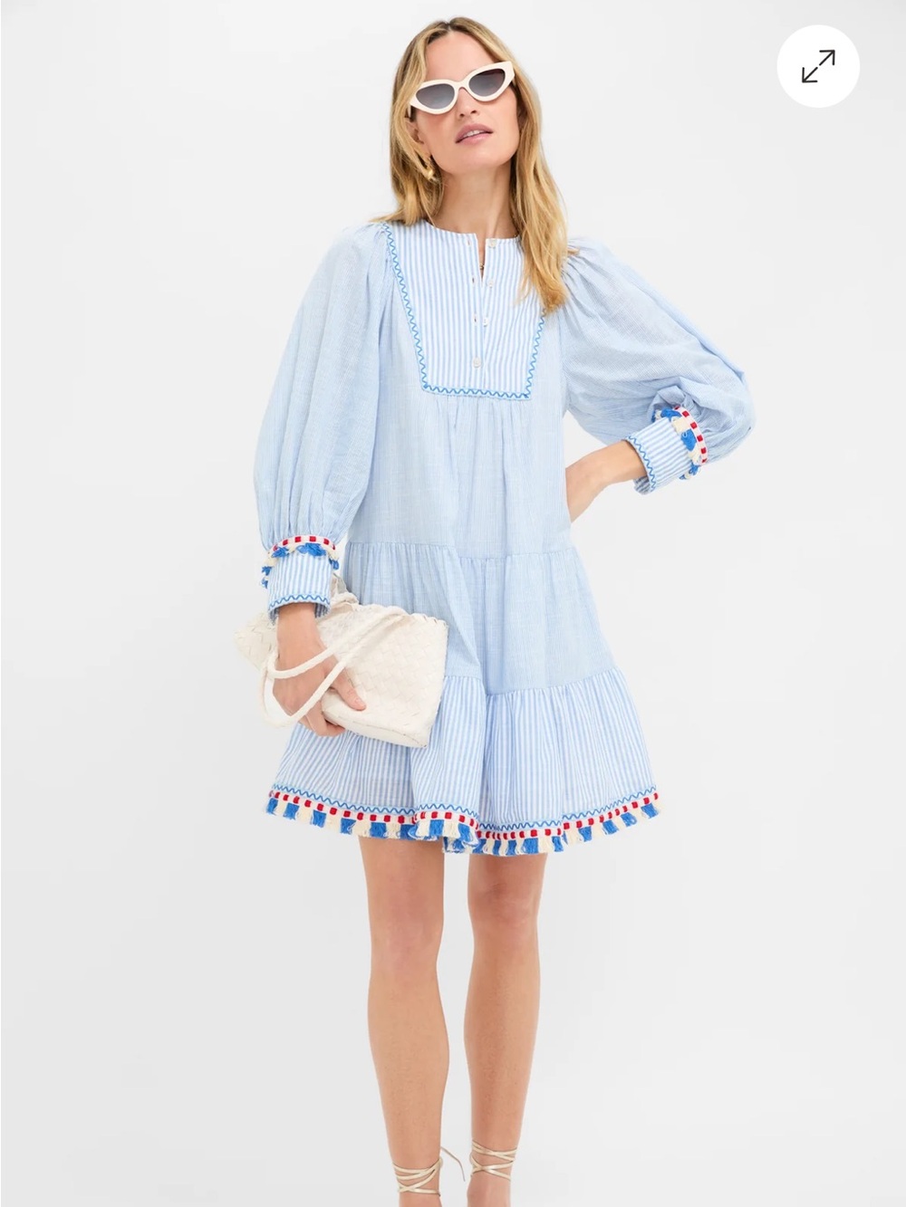 Tuckernuck Chambray Stripe Fringe Jen Dress - Picture 4 of 4